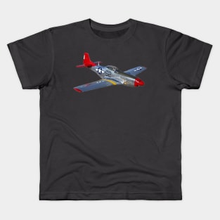 P-51 Mustang Red Tail Kids T-Shirt